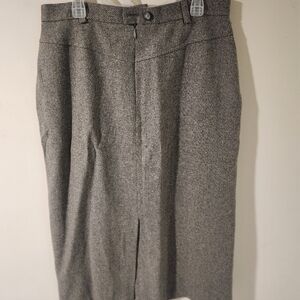 David Brooks Gray Maxi Skirt with Coral Lining